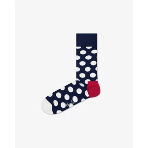 Tmavě modré ponožky s bílými puntíky Happy Socks Big Dots