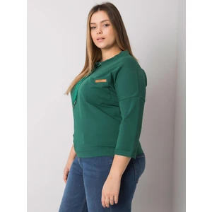 Dark green plus size sweatshirt without Pasadena hood