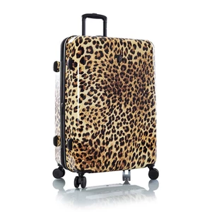 Heys Skořepinový cestovní kufr Fashion Brown Leopard L 133 l