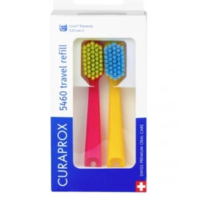Curaprox Travel Set 2-pack cestovná sada náhradné hlavice Blue 2 ks