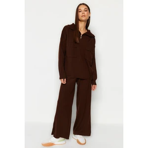 Trendyol Brown, Wide fit Knitwear Top and Bottom Set