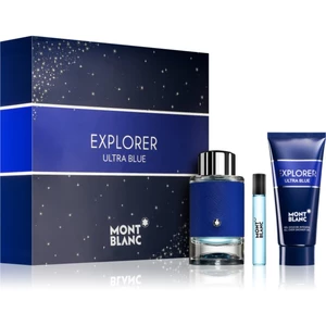 Montblanc Explorer Ultra Blue darčeková kazeta parfumovaná voda 100 ml + parfumovaná voda 7,5 ml + sprchovací gél 100 ml pre mužov