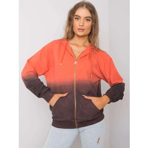 Orange and brown Queena ombre sweatshirt