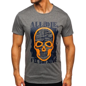 Tricou gri-antracit cu imprimeu Bolf Y70007