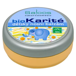 Saloos bioKarité detský nosový balzam ošetrenie sliznice nosa pri nádche a prechladnutí,1x19 ml