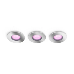 Philips Lighting Hue LED vstavané svietidlo 871951435539200  Hue White & Col. Amb. Xamento Einbauspot silber 3er pevne z