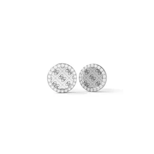Guess Luxusní ocelové náušnice Round Harmony JUBE01161JWRH