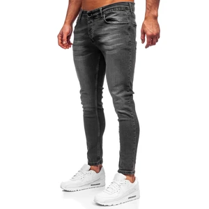 Blugi negri slim fit Bolf R919