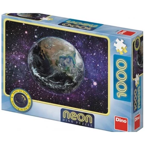 DINO Puzzle 1000 dílků Planeta Země 66x47cm svítí ve tmě skládačka