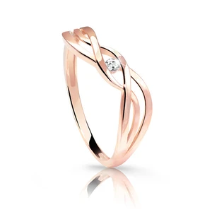 Cutie Jewellery Jemný prsteň z ružového zlata Z6712-1843-10-X-4 60 mm