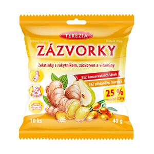 TEREZIA ZÁZVORKY želatínky s rakytníkom, zázvorom a vitamíny