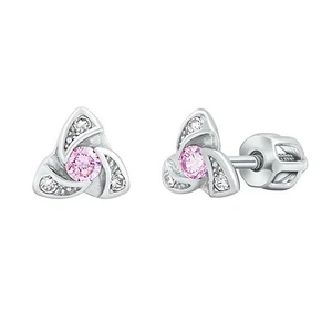 Silvego Něžné stříbrné náušnice s růžovými Brilliance Zirconia silvegob70497bdsp