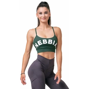 Nebbia Classic Hero Cut-Out Sports Bra Dark Green M