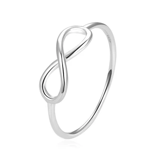 Beneto Elegantný strieborný prsteň Nekonečno AGG357 54 mm