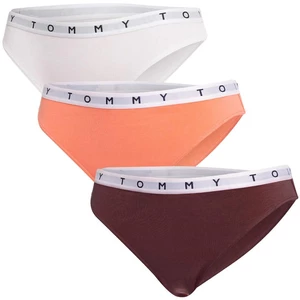 Sada tří kalhotek ve vínové, meruňkové a bílé barvě Tommy Hilfiger - Dámské