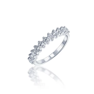 JVD Nadčasový stříbrný prsten se zirkony SVLR0423XH2BI 53 mm