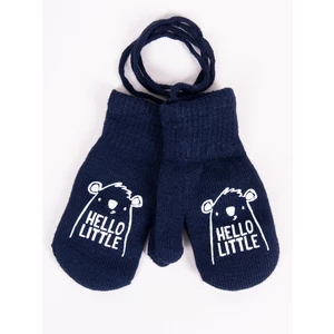Yoclub Kids's Gloves RED-0117C-AA1A-009 Navy Blue