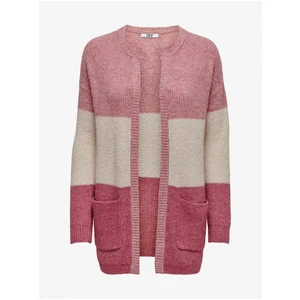 Pink Striped Cardigan JDY Hudson - Women