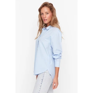 Trendyol Shirt - Blue - Regular fit