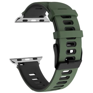 4wrist Silikonový řemínek pro Apple Watch - Green/Black 42/44/45/49 mm