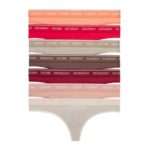 Calvin Klein 7 PACK - dámská tanga CK One QF5937E-649 L