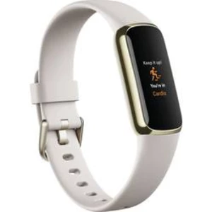Fitness náramok Fitbit Luxe - White/Soft Gold Stainless Steel (FB422GLWT) fitness náramok • AMOLED displej • dotykové ovládanie • Bluetooth • akcelero