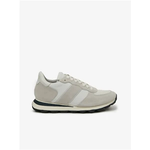 Light Grey Mens Suede Sneakers Geox - Men