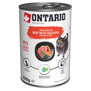 Konzerva Ontario Beef with Salmon flavoured with Spirulina 400g