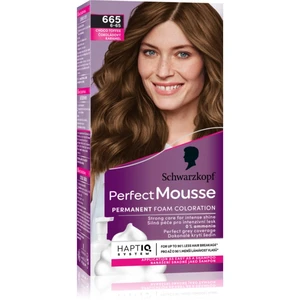 Schwarzkopf Perfect Mousse permanentní barva na vlasy odstín 665 Choco Toffee 1 ks