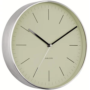 KARLSSON Nástěnné hodiny Minimal – zelená