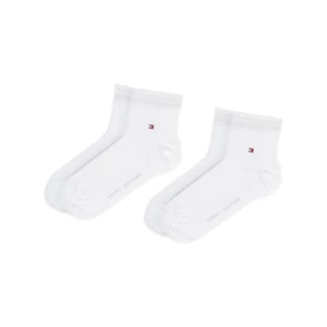 Sada 2 párů vysokých ponožek unisex TOMMY HILFIGER - 342025001 White 300