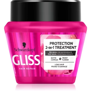 Schwarzkopf Gliss Protection 2-IN-Treatment regenerační maska pro dlouhé vlasy 300 ml