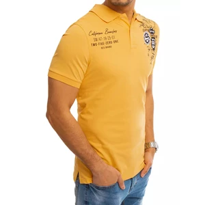 Yellow polo shirt with print Dstreet PX0375
