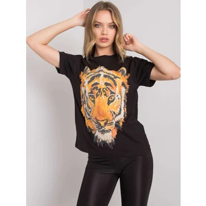 Black t-shirt with print