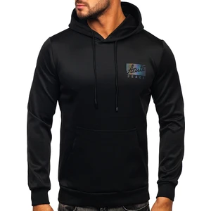 Hanorac negru cu imprimeu Bolf HY971