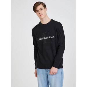 Black Men's Sweater Calvin Klein Embroidery - Men's