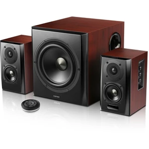 Reproduktory Edifier S350DB hnedé Aktivní reproduktory, Bluetooth připojení, Audio vstup: RCA stereo, optický vstup, koaxiální, celkový výkon 150 W, d