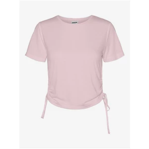 Světle růžové tričko Noisy May Line - Dámské