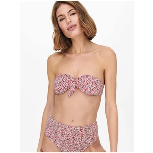 White-red floral swimsuit top ONLY Ella - Women