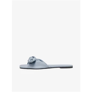 Light blue female slippers with bow ONLY Millie - Ladies