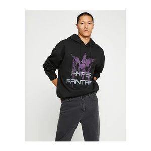 Koton Sweatshirt - Black - Oversize