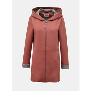 Růžový dámský lehký kabát s kapucí ONLY Lena - Dámské