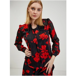 Red-black women's floral blouse ORSAY - Ladies