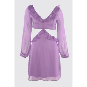 Trendyol Lila lendkerék részletes Chiffon ruha