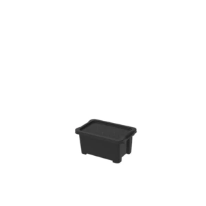 Czarny błyszczący pojemnik plastikowy z pokrywką Evo Easy − Rotho
