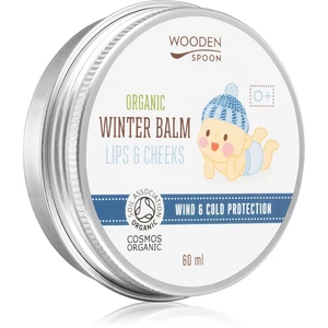 WoodenSpoon Organic Wind & Cold Protection ochranný krém na obličej a balzám na rty 2 v 1 pro děti 60 ml