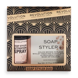 Makeup Revolution Soap Styler sada na obočí Transparent (dárková edice) odstín