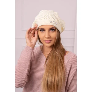 Women's beanie Samira K409 ecru