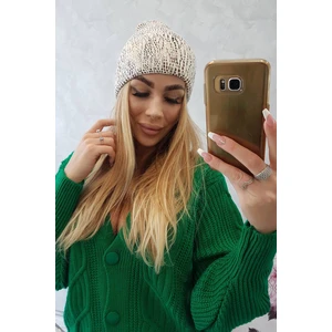 Kšiltovka s mohérem Panterka K233 ecru