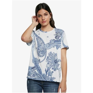 White T-Shirt Desigual TS Popasley - Women